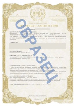 Образец Сертификат СТО 01.064.00220722.2-2020 Пущино Сертификат СТО 01.064.00220722.2-2020 